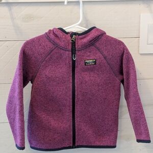 🌄 L.L. Bean Girl's Heathered Purple / Pink Sweater Jacket; Size: 2T